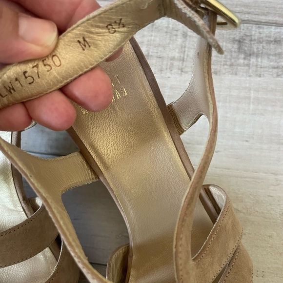 EUC Stuart Weitzman Slingback Nubuck Heel Sandals - Picture 4 of 10